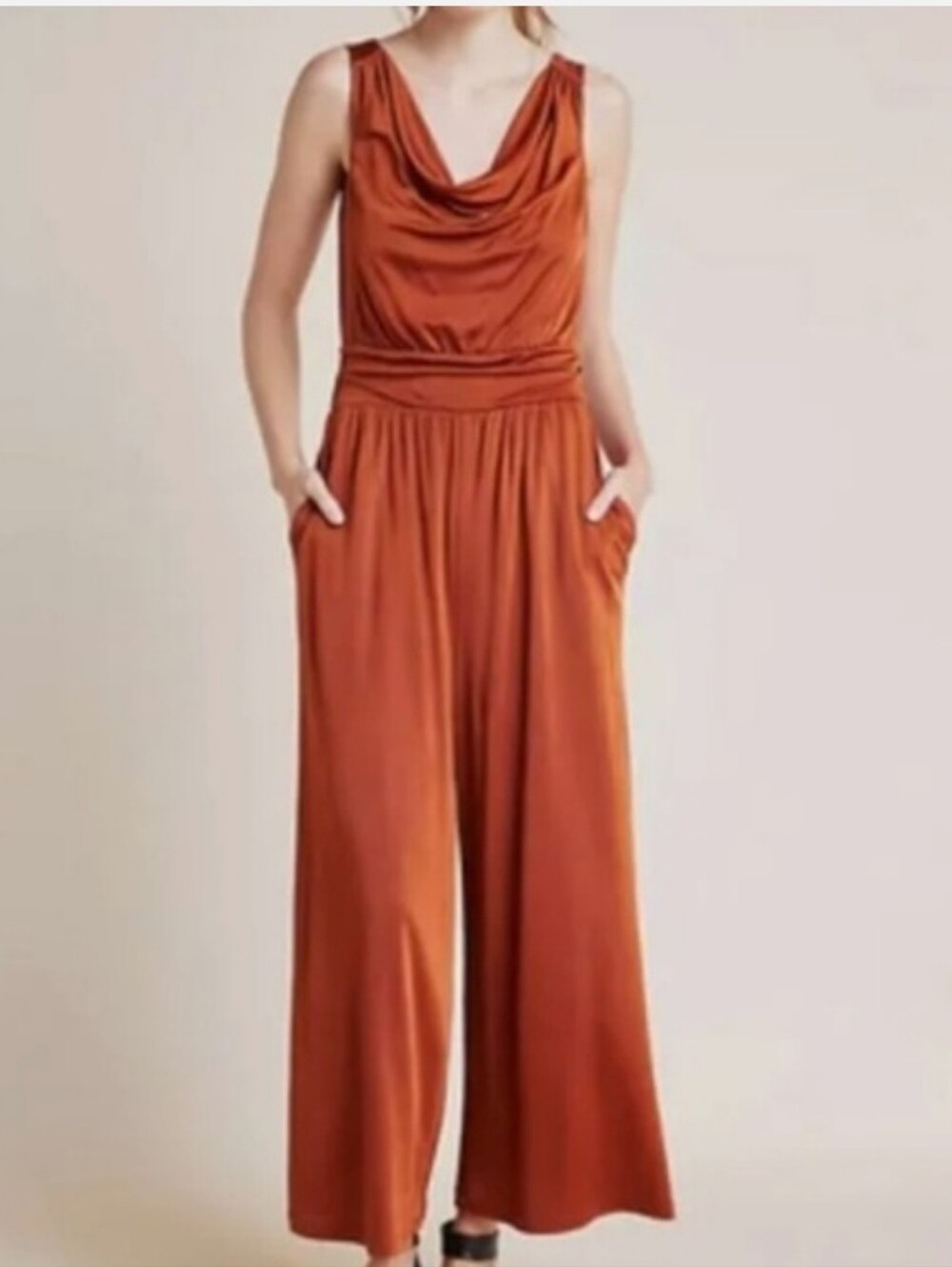 Anthropologie Maeve Enchantment Jumpsuit Size XS Copper
